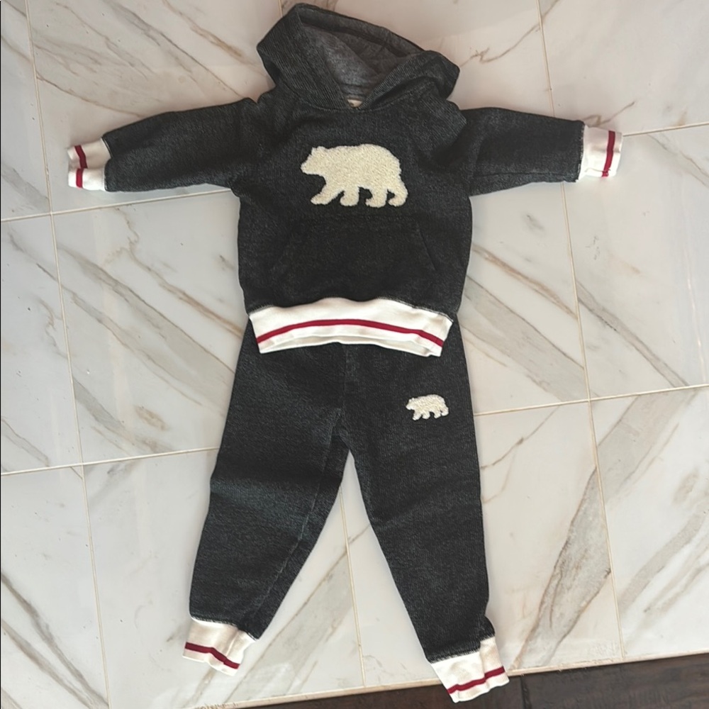 Baby Hatley heritage two piece hooded set size 2T